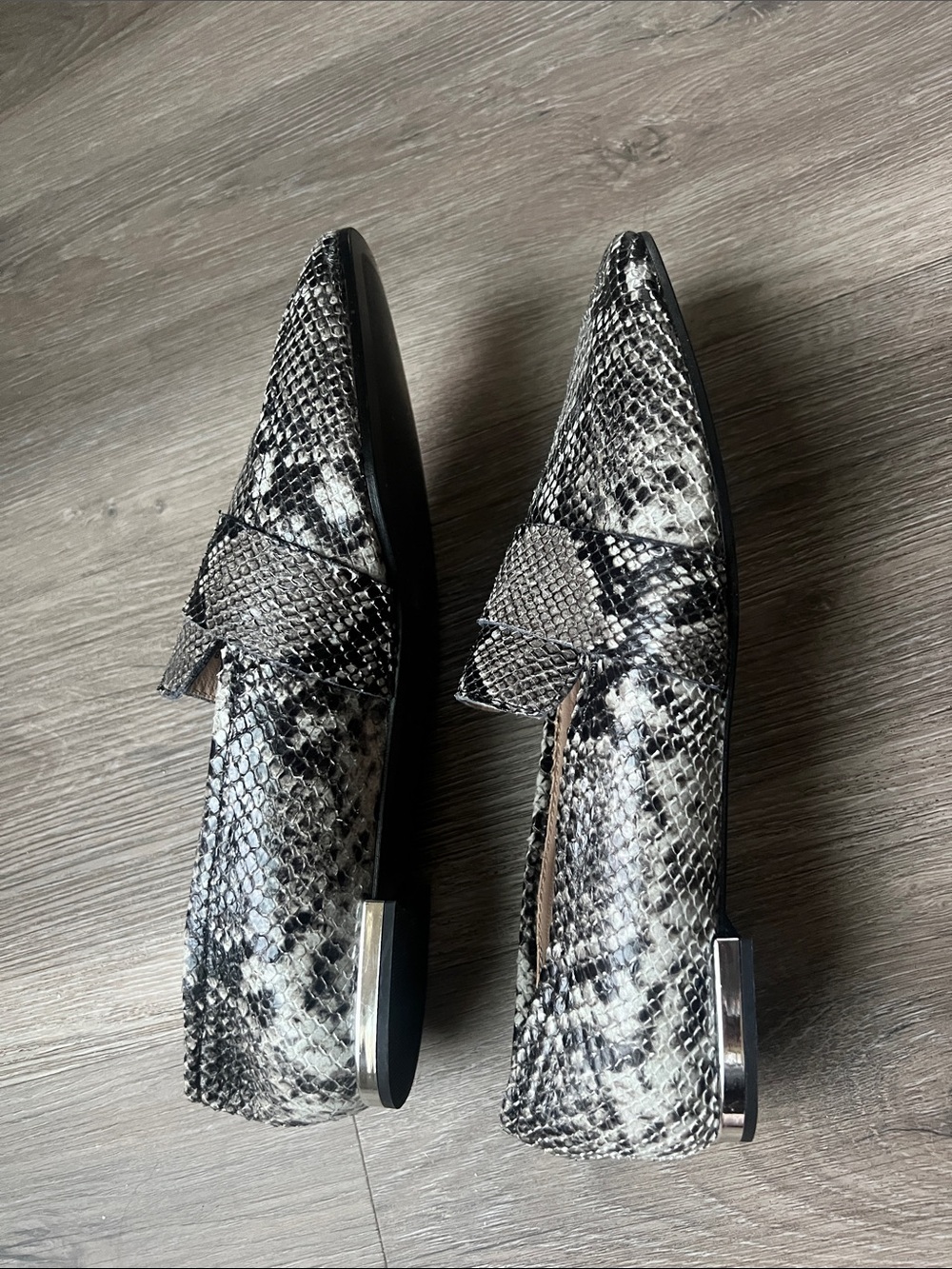 Massimo Dutti Snakeskin Leather Loafers - Picture 5 of 9